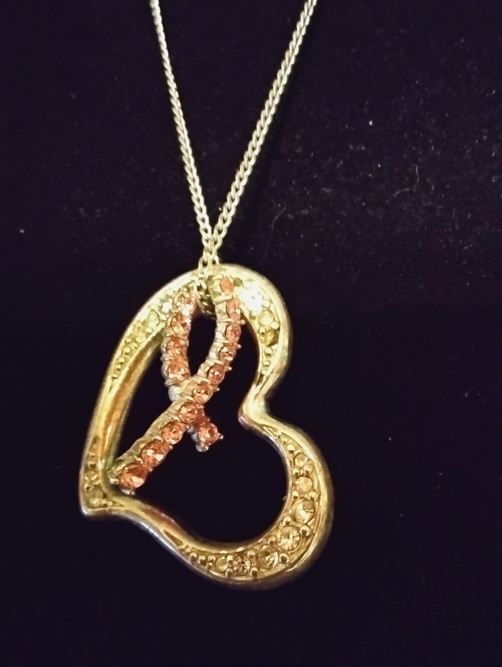 Silver Heart  Breast Cancer Awareness Pendant Necklace - Elegant Women's Jewelry
